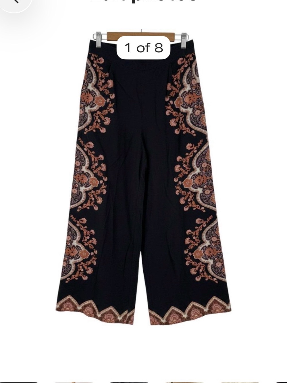 Cleobella Martin Pants in Dark Lagos - Size S - Linen/Cotton Wide Leg